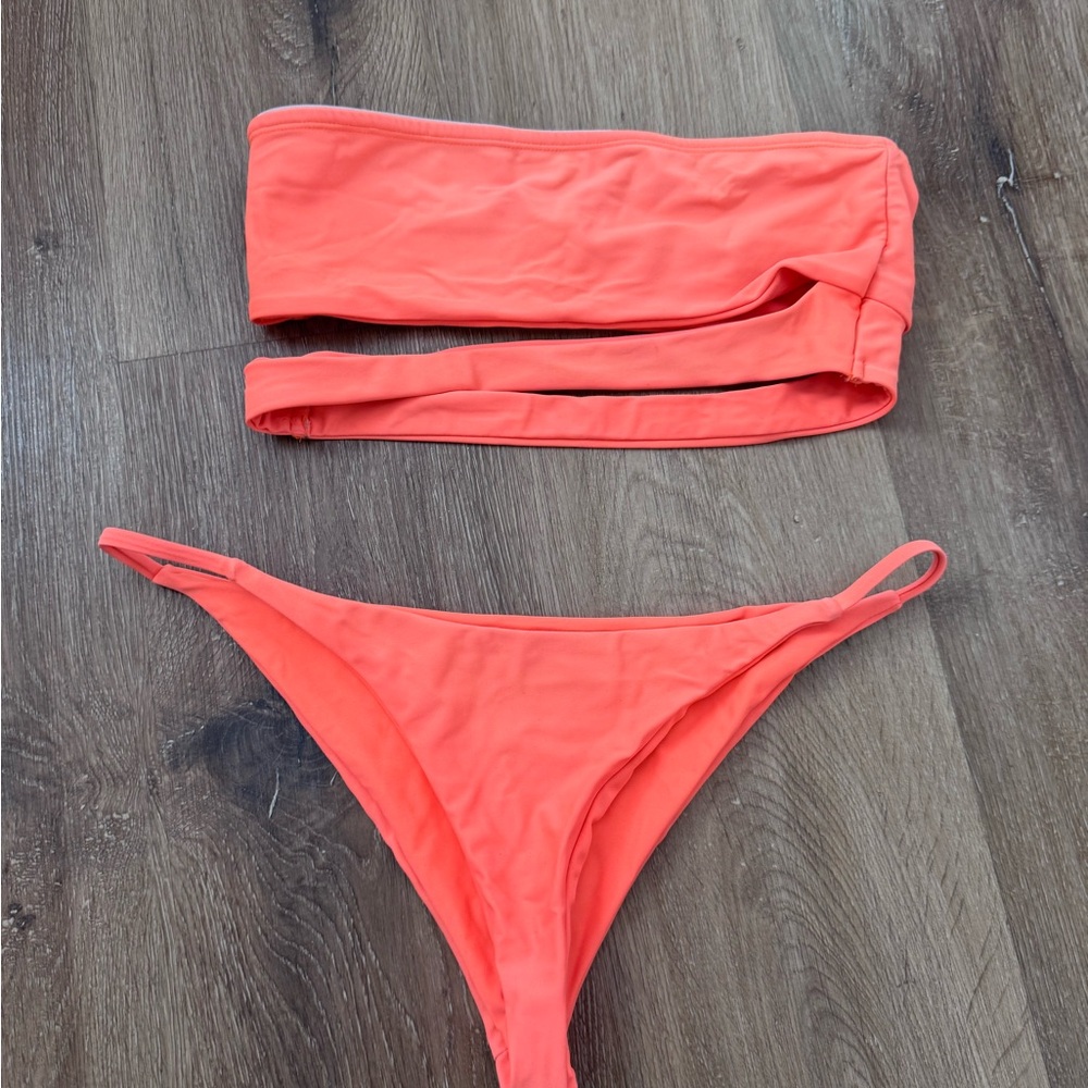 Super Down Orange Bikini Set Small - image 1